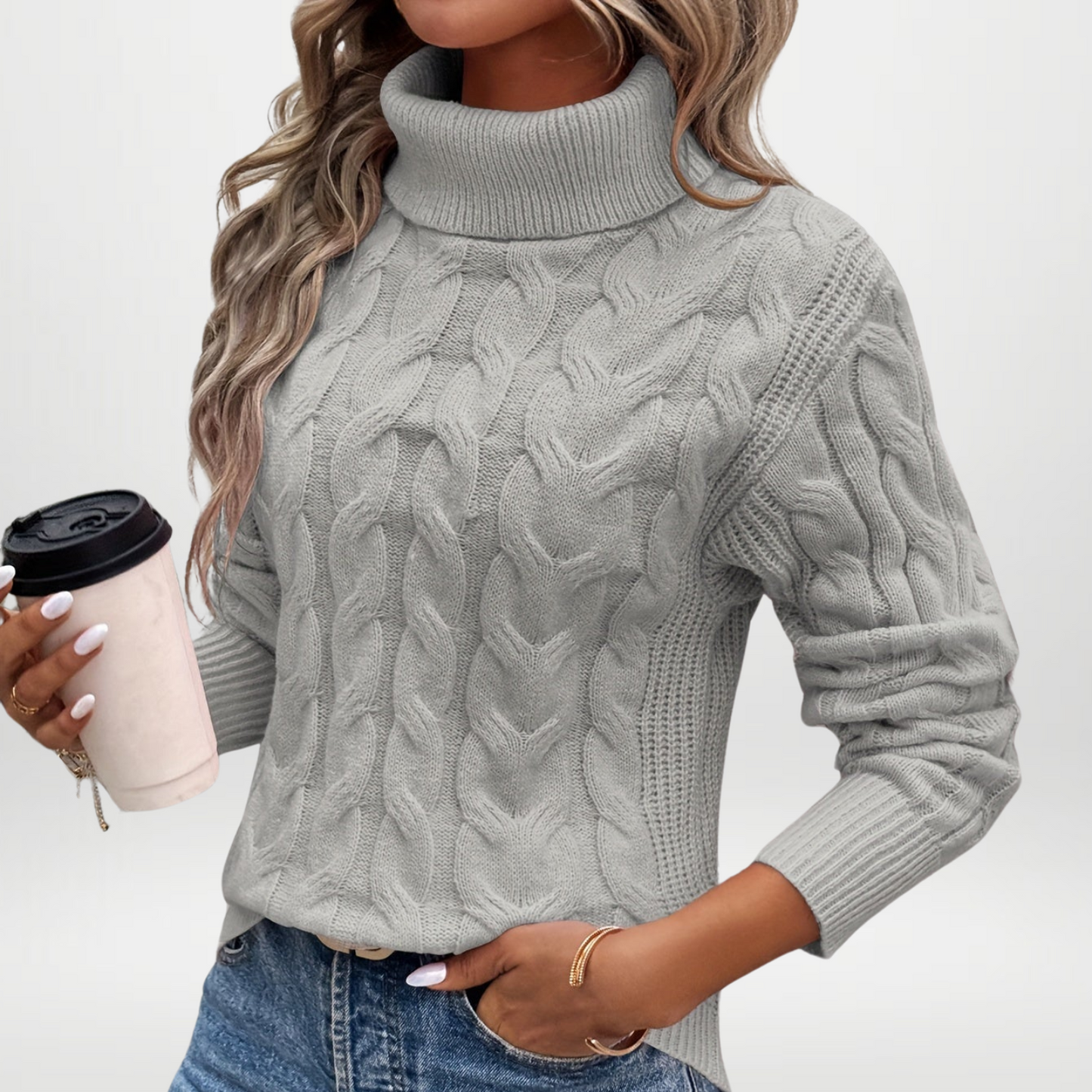 Grace Turtleneck Knitted Sweater